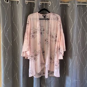 Torrid Chiffon Breast Cancer Awareness Kimono